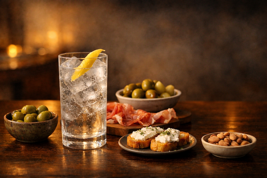 Gin Aracno: idee per un aperitivo completo, dai drink agli stuzzichini